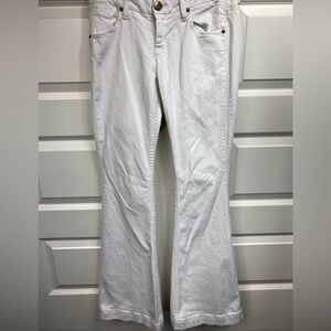 Hudson Women's Heidi White Flare Denim Pants 5 Pockets, Size 27